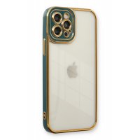 Newface iPhone 12 Pro Max Kılıf Liva Lens Silikon - Yeşil