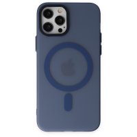 Newface iPhone 12 Pro Kılıf Lodos Magneticsafe Mat Kapak - Mavi