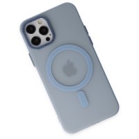 Newface iPhone 12 Pro Kılıf Lodos Magneticsafe Mat Kapak - Sierra Blue