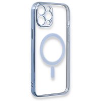 Newface iPhone 12 Pro Kılıf Magneticsafe Lazer Silikon - Sierra Blue