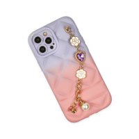 Newface iPhone 12 Pro Kılıf Mozart Elcekli Silikon - Pembe