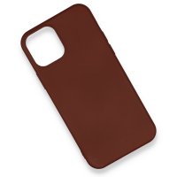 Newface iPhone 12 Pro Kılıf Nano içi Kadife Silikon - Kahverengi