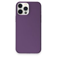 Newface iPhone 12 Pro Kılıf Pc Sert Şeffaf Kapak - Mor