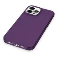 Newface iPhone 12 Pro Kılıf Pc Sert Şeffaf Kapak - Mor