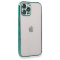 Newface iPhone 12 Pro Kılıf Razer Lensli Silikon - Yeşil
