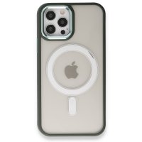 Newface iPhone 12 Pro Kılıf Room Magneticsafe Silikon - Köknar Yeşili