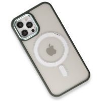 Newface iPhone 12 Pro Kılıf Room Magneticsafe Silikon - Köknar Yeşili