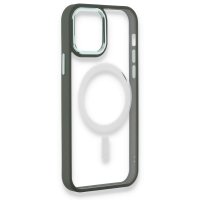 Newface iPhone 12 Pro Kılıf Room Magneticsafe Silikon - Köknar Yeşili