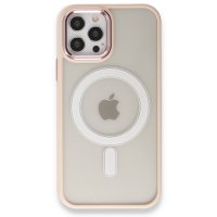 Newface iPhone 12 Pro Kılıf Room Magneticsafe Silikon - Pudra