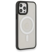 Newface iPhone 12 Pro Kılıf Room Magneticsafe Silikon - Siyah