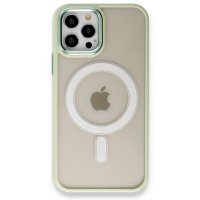 Newface iPhone 12 Pro Kılıf Room Magneticsafe Silikon - Su Yeşili