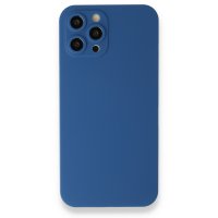 Newface iPhone 12 Pro Max Kılıf 360 Full Body Silikon Kapak - Açık Mavi