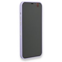 Newface iPhone 12 Pro Max Kılıf 360 Full Body Silikon Kapak - Lila