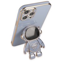 Newface iPhone 12 Pro Max Kılıf Aston Stand Silikon - Mavi