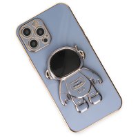 Newface iPhone 12 Pro Max Kılıf Aston Stand Silikon - Mavi