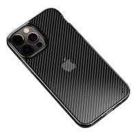Newface iPhone 12 Pro Max Kılıf Bambi Karbon Silikon - Siyah