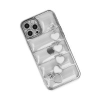 Newface iPhone 12 Pro Max Kılıf Berlin Elcekli Silikon - Gümüş