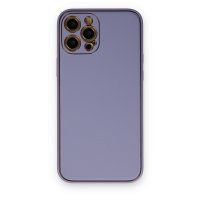 Newface iPhone 12 Pro Max Kılıf Coco Deri Silikon Kapak - Açık Lila