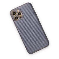 Newface iPhone 12 Pro Max Kılıf Coco Karbon Silikon - Gri
