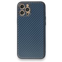 Newface iPhone 12 Pro Max Kılıf Coco Karbon Silikon - Mavi