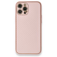 Newface iPhone 12 Pro Max Kılıf Coco Karbon Silikon - Pembe