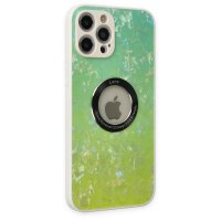Newface iPhone 12 Pro Max Kılıf Estel Silikon - Estel Yeşil
