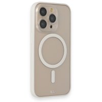 Newface iPhone 12 Pro Max Kılıf Grand Magneticsafe Kapak - Beyaz