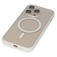 Newface iPhone 12 Pro Max Kılıf Grand Magneticsafe Kapak - Beyaz