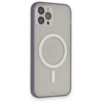 Newface iPhone 12 Pro Max Kılıf Grand Magneticsafe Kapak - Mor