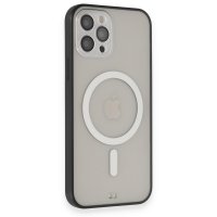 Newface iPhone 12 Pro Max Kılıf Grand Magneticsafe Kapak - Siyah