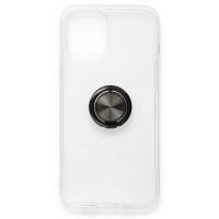 Newface iPhone 12 Pro Max Kılıf Gros Yüzüklü Silikon - Siyah