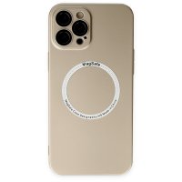 Newface iPhone 12 Pro Max Kılıf Jack Magneticsafe Lens Silikon - Gold