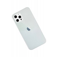 Newface iPhone 12 Pro Max Kılıf Karbon PP Silikon - Şeffaf