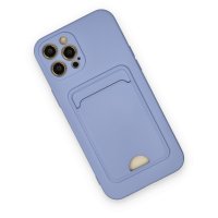 Newface iPhone 12 Pro Max Kılıf Kelvin Kartvizitli Silikon - Lila