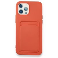 Newface iPhone 12 Pro Max Kılıf Kelvin Kartvizitli Silikon - Turuncu