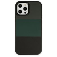 Newface iPhone 12 Pro Max Kılıf King Kapak - Gri-Siyah