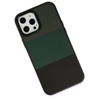 Newface iPhone 12 Pro Max Kılıf King Kapak - Gri-Siyah