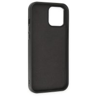 Newface iPhone 12 Pro Max Kılıf King Kapak - Gri-Siyah