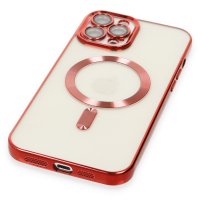 Newface iPhone 12 Pro Max Kılıf Kross Magneticsafe Kapak - Kırmızı