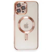 Newface iPhone 12 Pro Max Kılıf Kross Magneticsafe Kapak - Rose