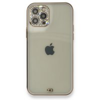 Newface iPhone 12 Pro Max Kılıf Liva Taşlı Silikon - Mor