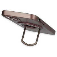 Newface iPhone 12 Pro Max Kılıf Lukka Magneticsafe Kapak - Kahverengi
