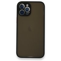 Newface iPhone 12 Pro Max Kılıf Montreal Silikon Kapak - Siyah