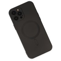 Newface iPhone 12 Pro Max Kılıf Moshi Lens Magneticsafe Silikon - Siyah