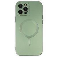 Newface iPhone 12 Pro Max Kılıf Moshi Lens Magneticsafe Silikon - Yeşil