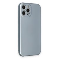 Newface iPhone 12 Pro Max Kılıf Nano içi Kadife  Silikon - Sky Blue