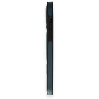 Newface iPhone 12 Pro Max Kılıf Ozzi Magsafe Deri Kapak - Koyu Yeşil