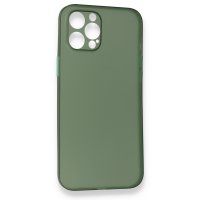 Newface iPhone 12 Pro Max Kılıf PP Ultra İnce Kapak - Yeşil