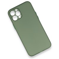 Newface iPhone 12 Pro Max Kılıf PP Ultra İnce Kapak - Yeşil