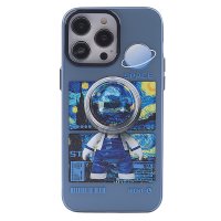 Newface iPhone 12 Pro Max Kılıf Prada Desenli Kapak - Prada Mavi - 1